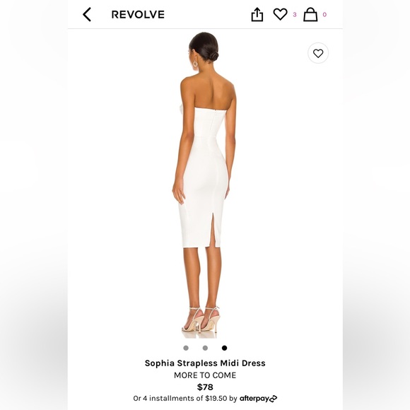 Sophia Strapless Midi Dress by MORE TO COME - Picture 2 of 4